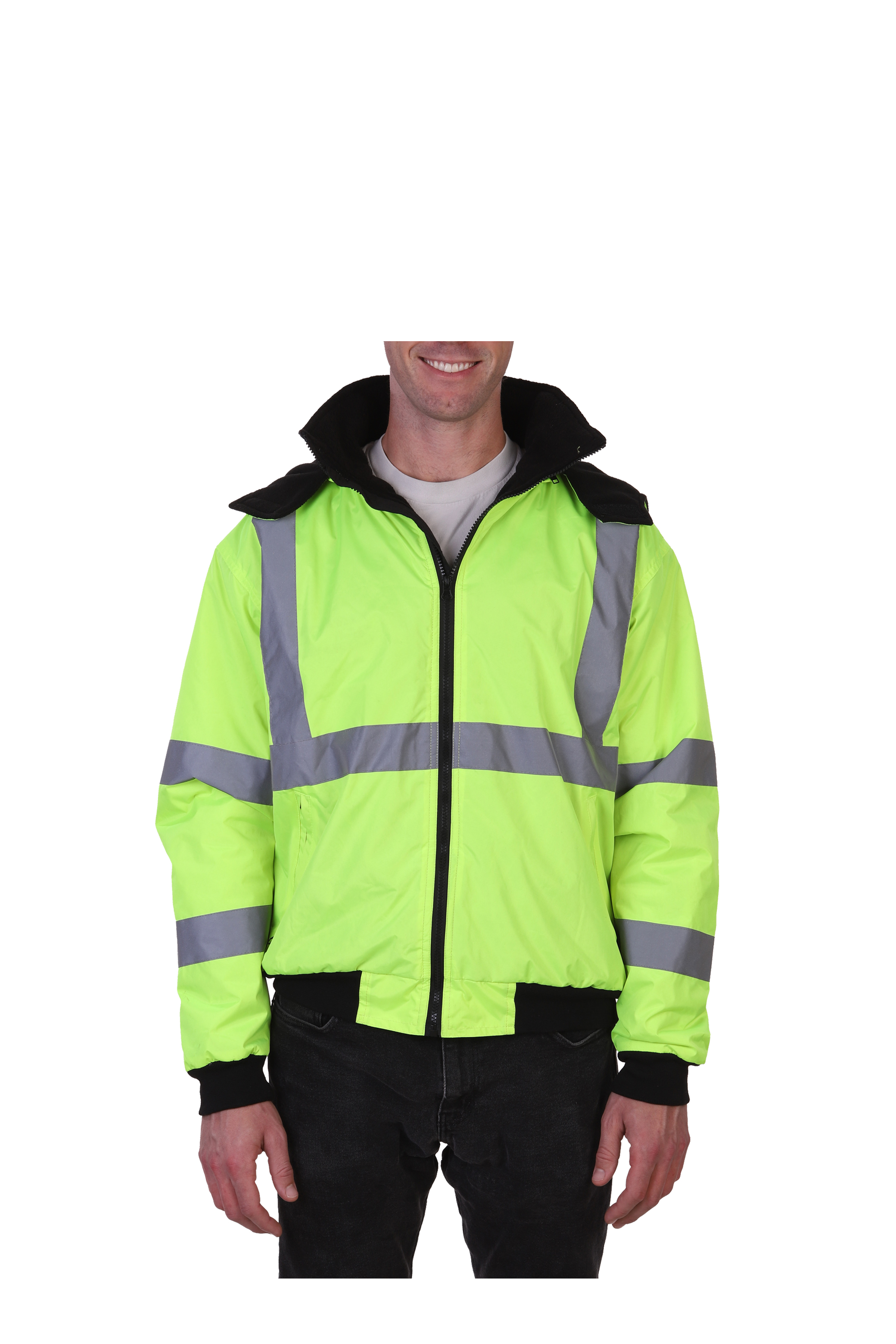 Maxxsel Hi-Vis Neon Yellow Safety Jacket (XS-5XL)