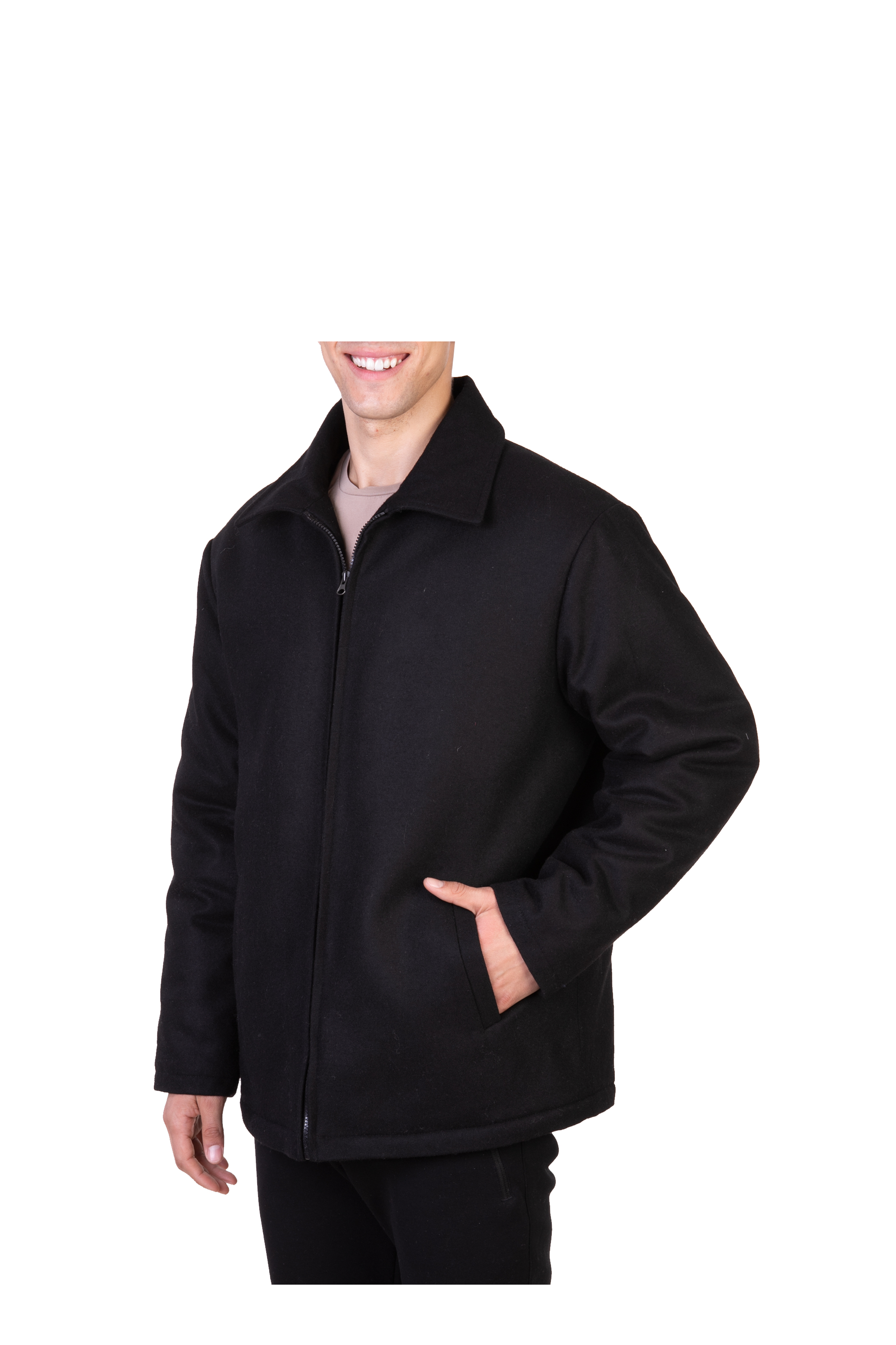 Maxxsel Men's Wool Blend Zipper Jacket (3XL-5XL)