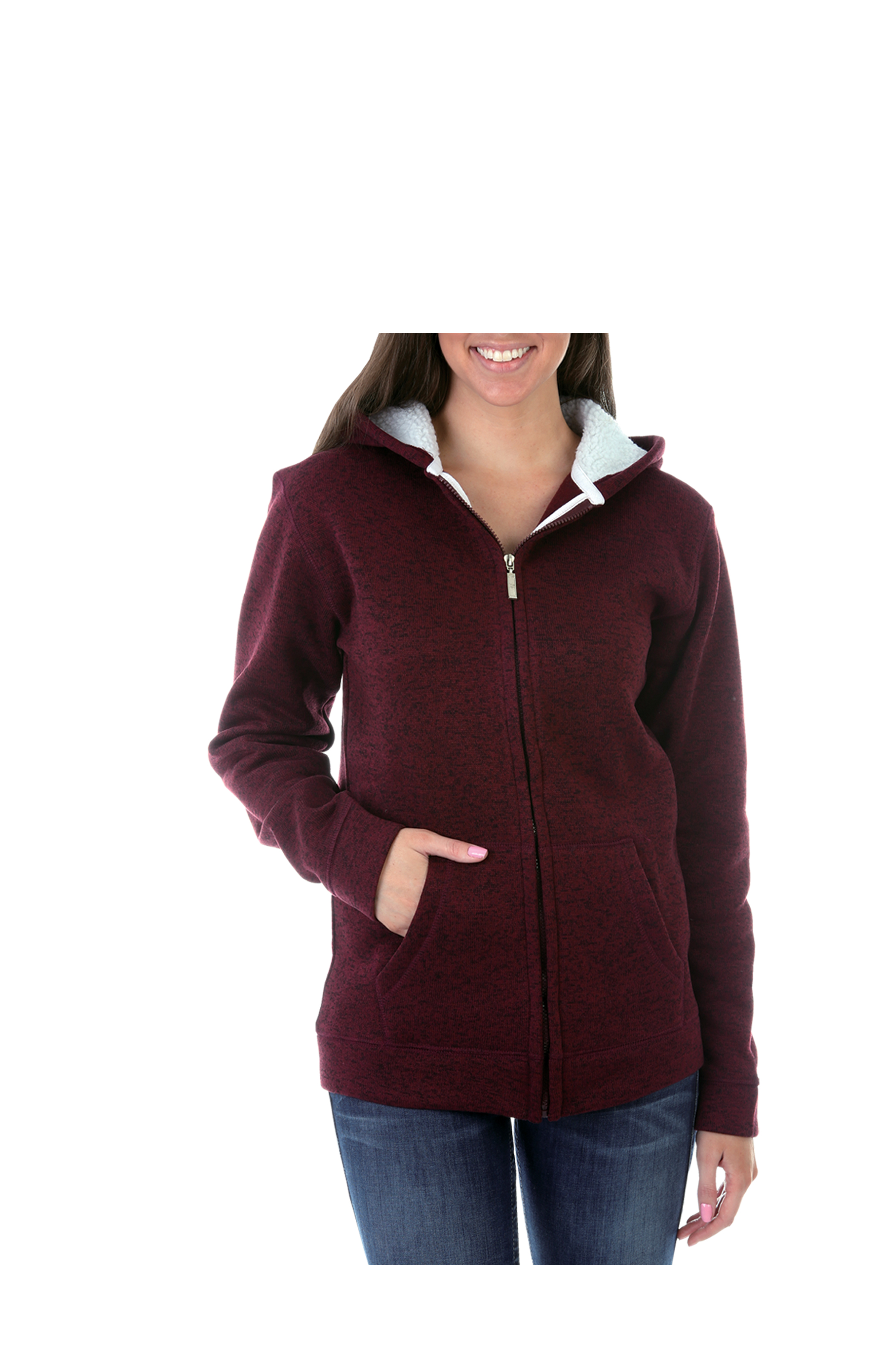 Maxxsel Misses Cut Yarn Dyed Fleece Zipper Hoodie (S-XL) - Maxxsel Apparel  Inc