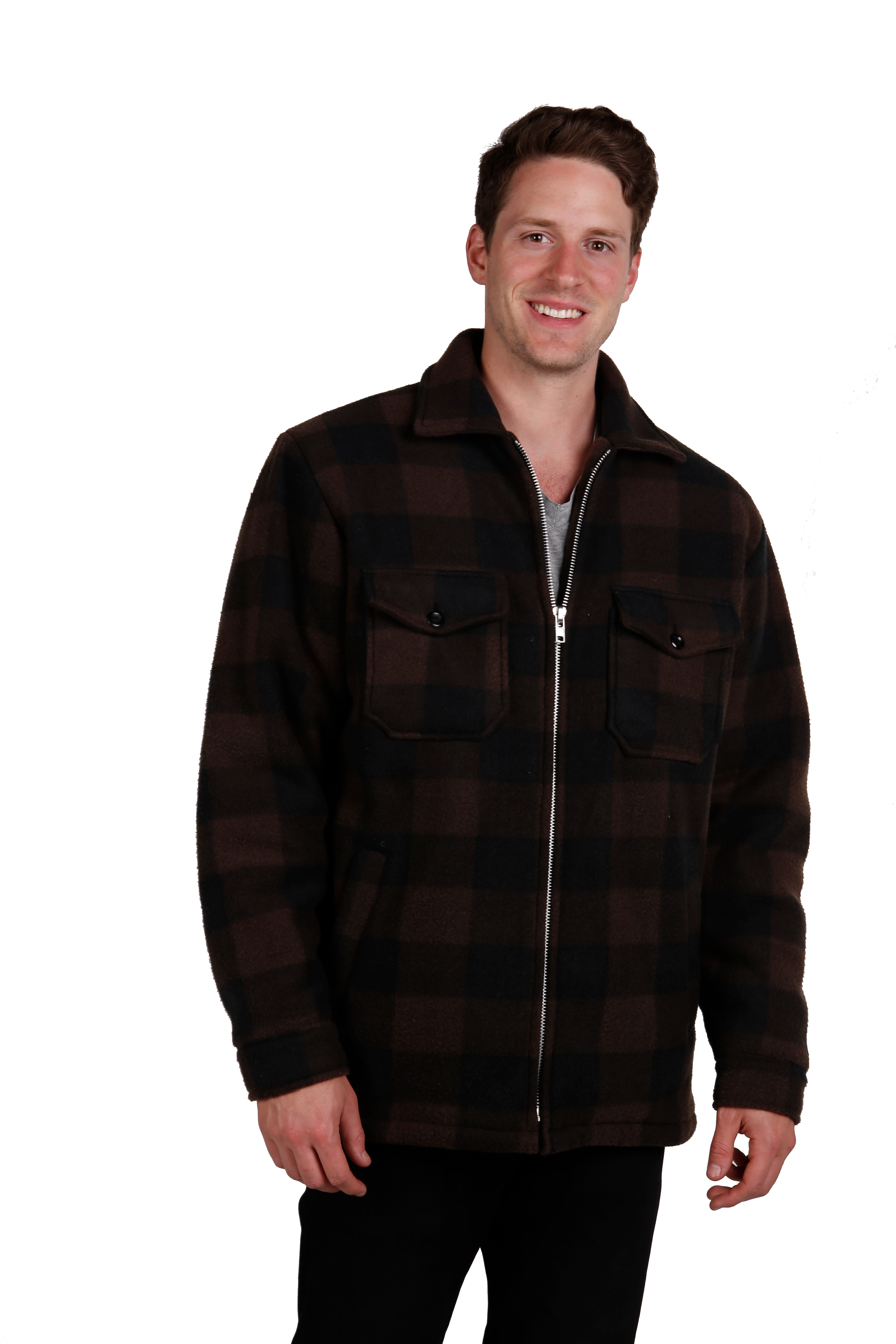 Women's Hooded Sherpa-Lined Hi-Vis Buffalo Plaid Flannel Lined