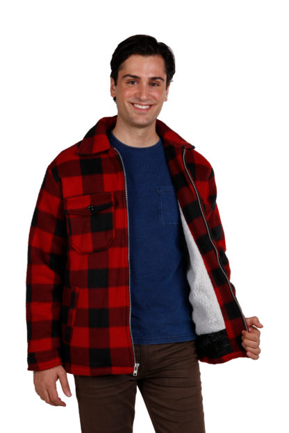 Maxxsel Buffalo Plaid Polar Fleece Jacket (S-5XL) - Maxxsel Apparel Inc