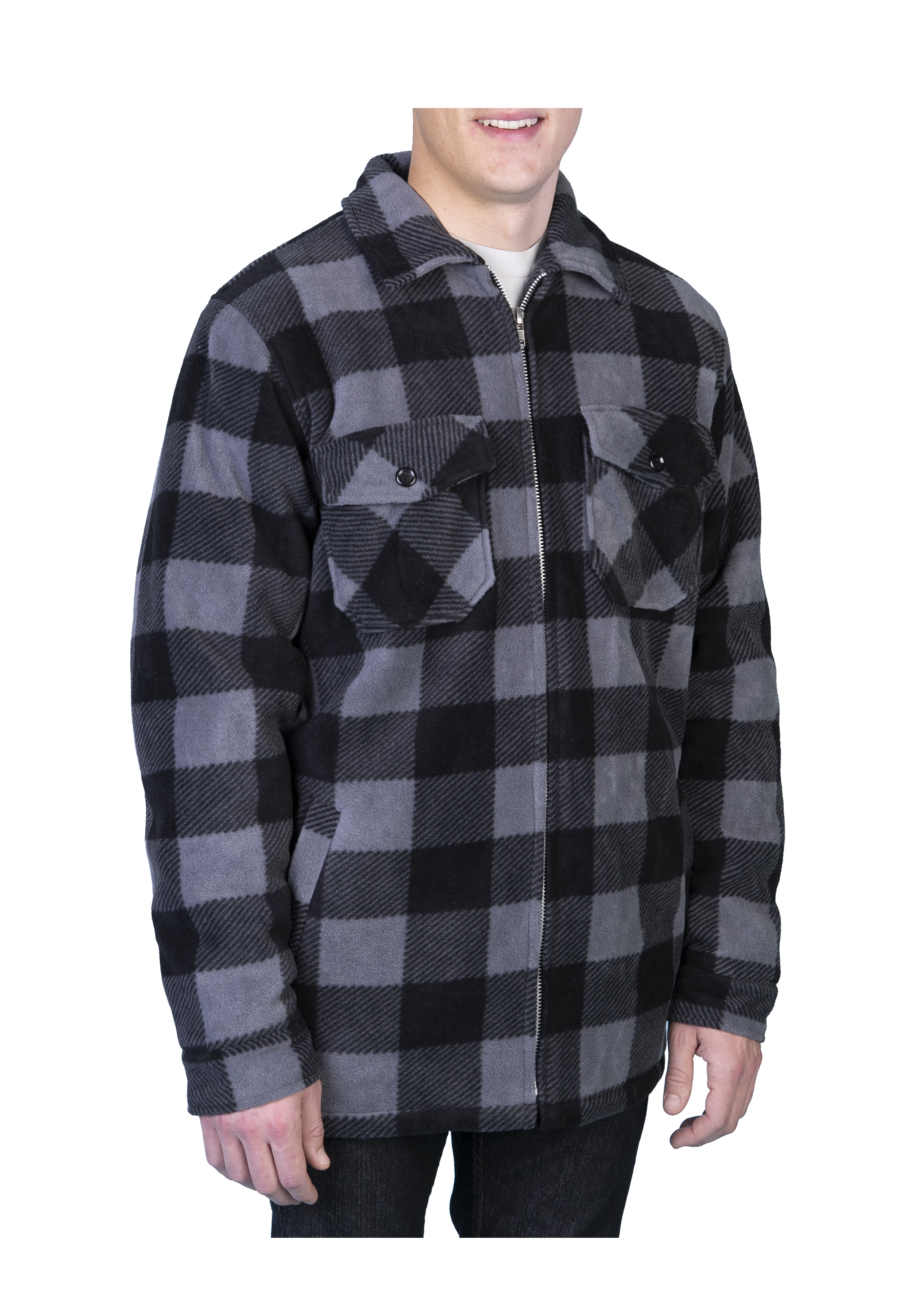 Maxxsel B T Buffalo Plaid Polar Fleece Jacket LT 3XLT