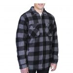 Maxxsel Washed Cotton Canvas Shirt Jacket Lined With Plaid Flannel (S - 3XL)