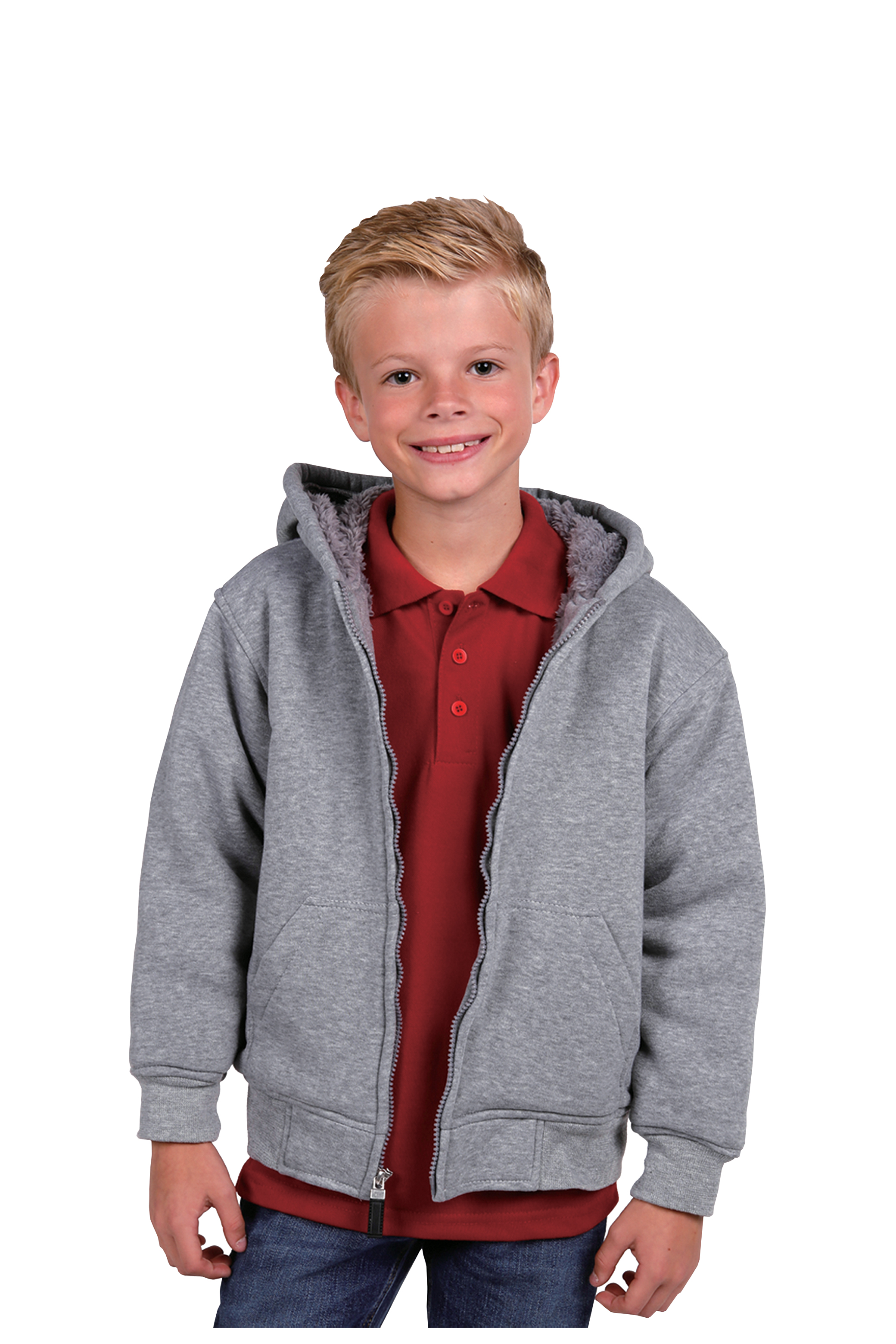 Maxxsel 8-18 Kids' Sherpa Lined Fleece Hoody - Maxxsel Apparel Inc